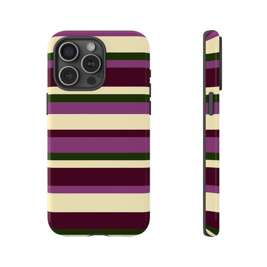 Aubergine Manor Striped Phone Case