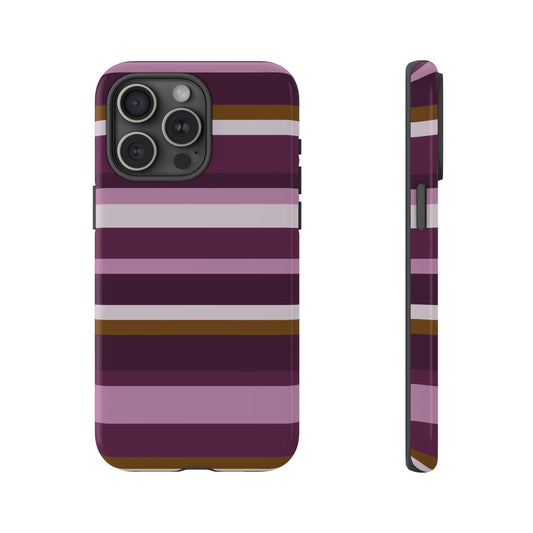 Aubergine Estate Striped Phone Case