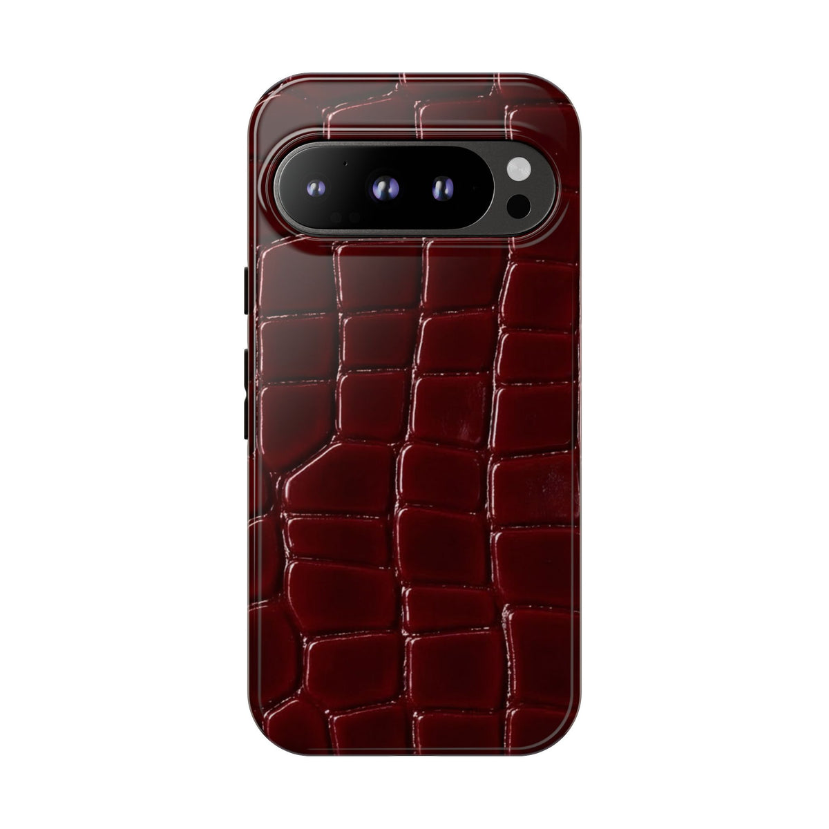 Bordeaux Croc Phone Case