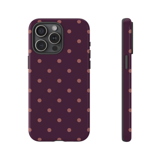 Aubergine Bliss Polka Dot Phone Case