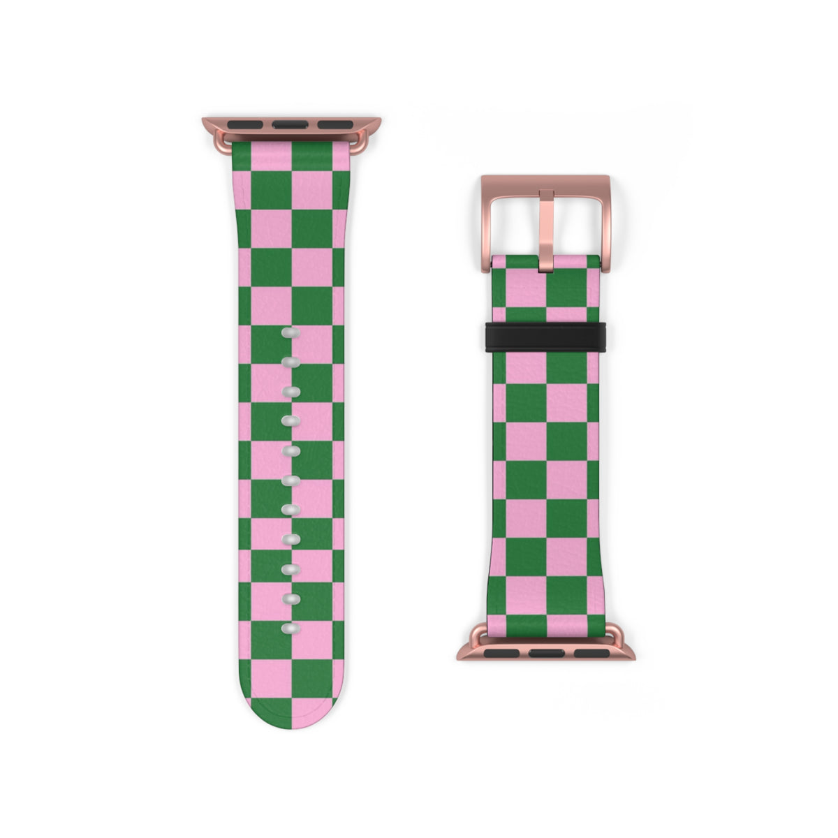 Matcha Rose Checker Watch Band