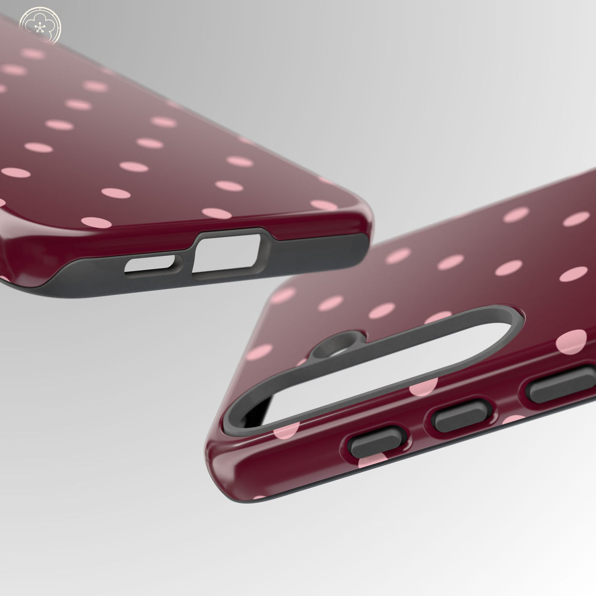 Burgundy Blush Polka Dot Phone Case