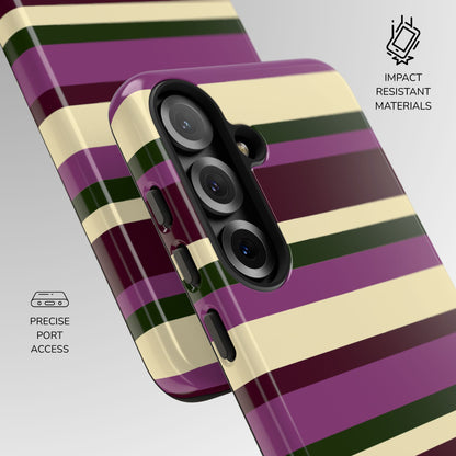 Aubergine Manor Striped Phone Case