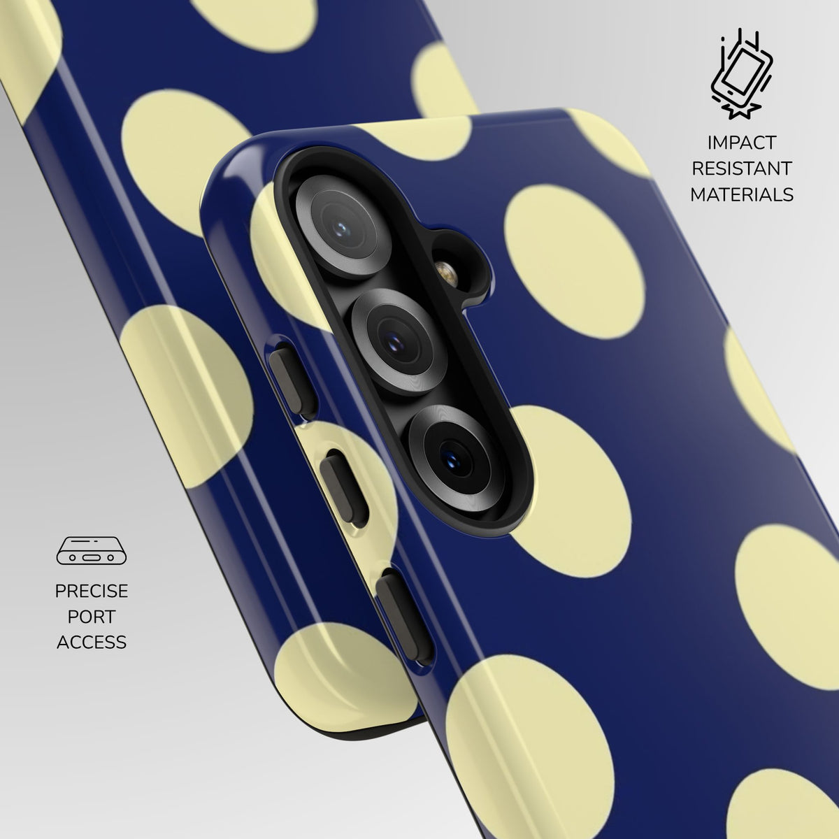 Midnight Yacht Polka Dot Phone Case