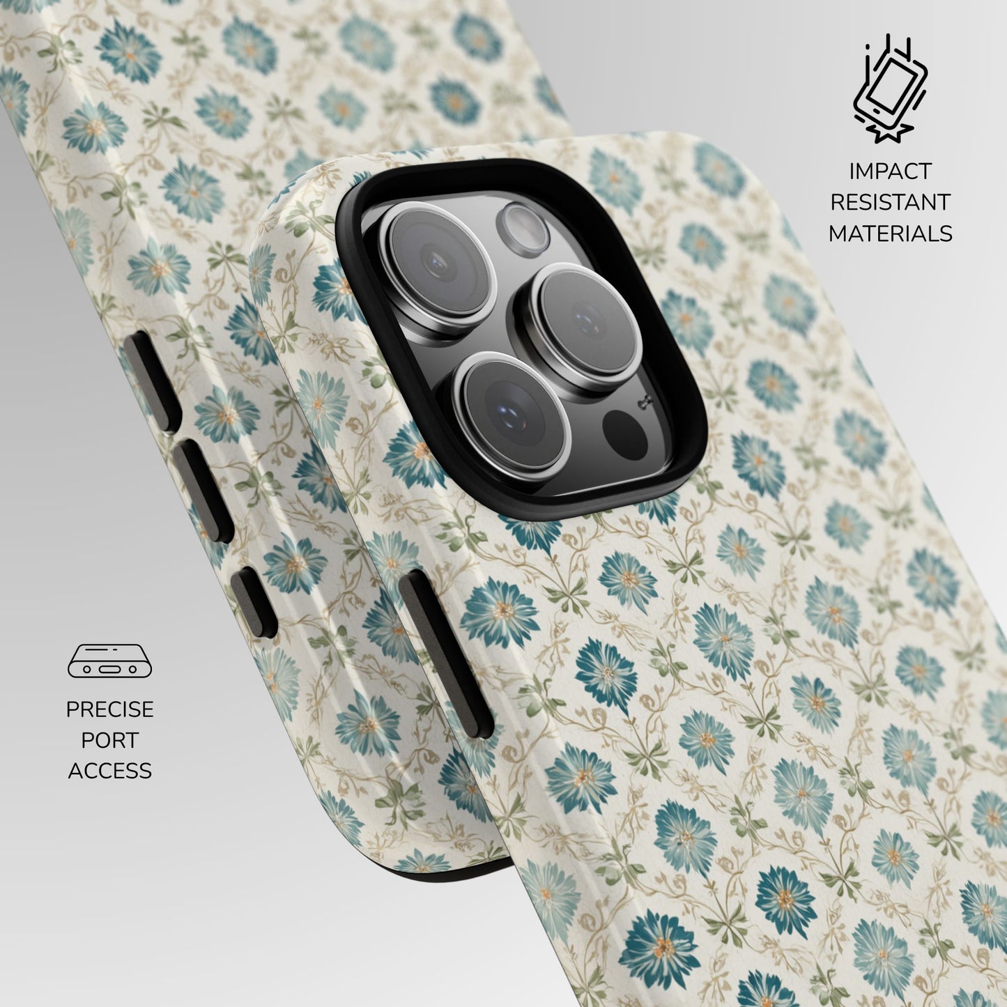 Vintage Tile Blossom Phone Case
