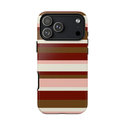Bordeaux Velvet Striped Phone Case