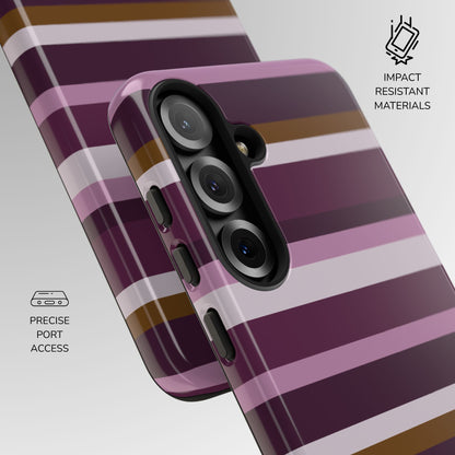 Aubergine Estate Striped Phone Case