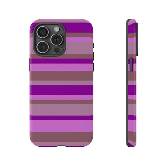 Aubergine Club Striped Phone Case