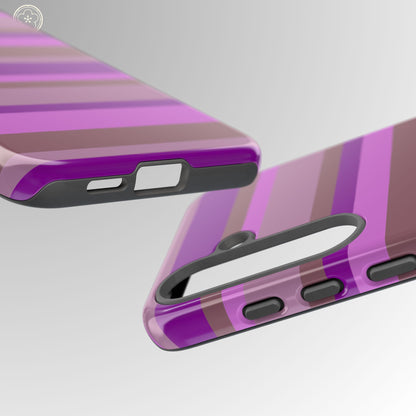 Aubergine Club Striped Phone Case