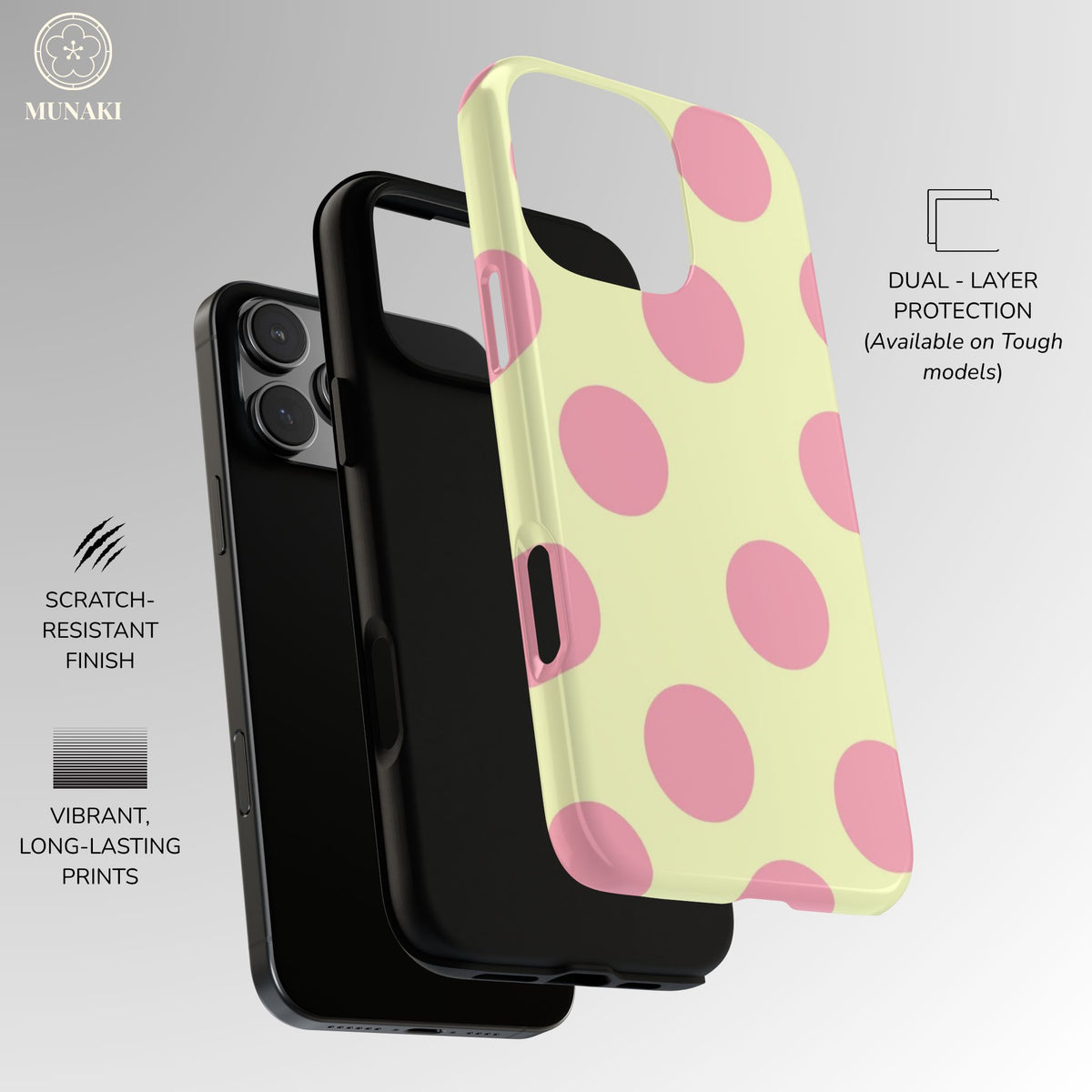 Strawberry Lemonade Polka Dot Phone Case
