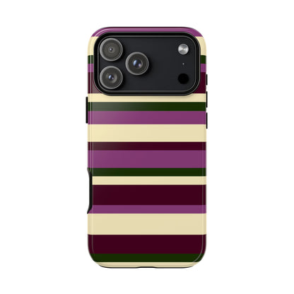 Aubergine Manor Striped Phone Case