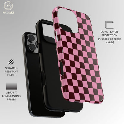 Cherry Checkmate Phone Case