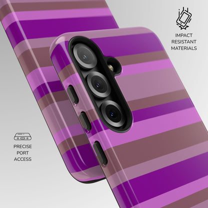Aubergine Club Striped Phone Case