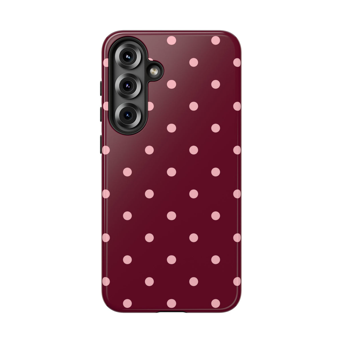 Burgundy Blush Polka Dot Phone Case