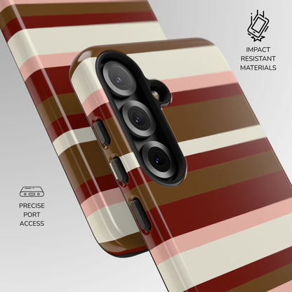 Bordeaux Velvet Striped Phone Case