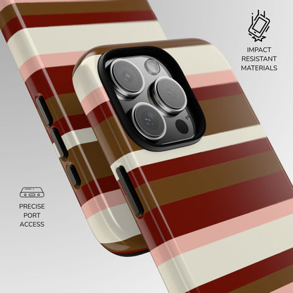 Bordeaux Velvet Striped Phone Case