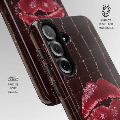 Mahogany Kiss Croc Phone Case
