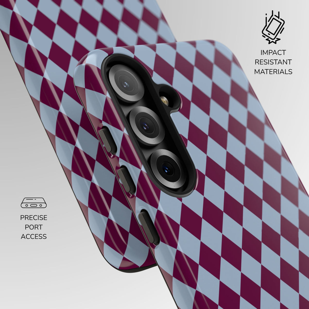 Bordeaux Breeze Harlequin Phone Case