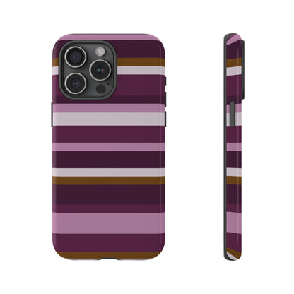 Aubergine Estate Striped Phone Case