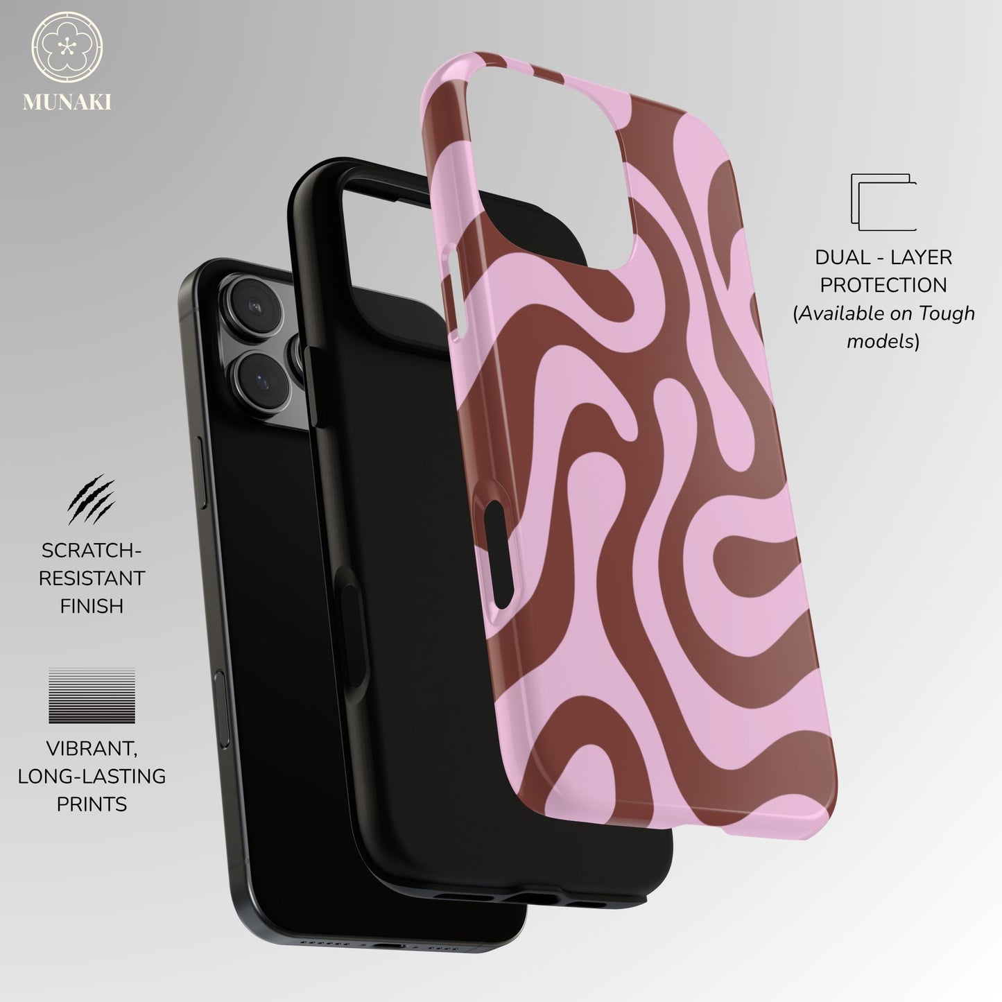 Cocoa Rose Swirl Phone Case