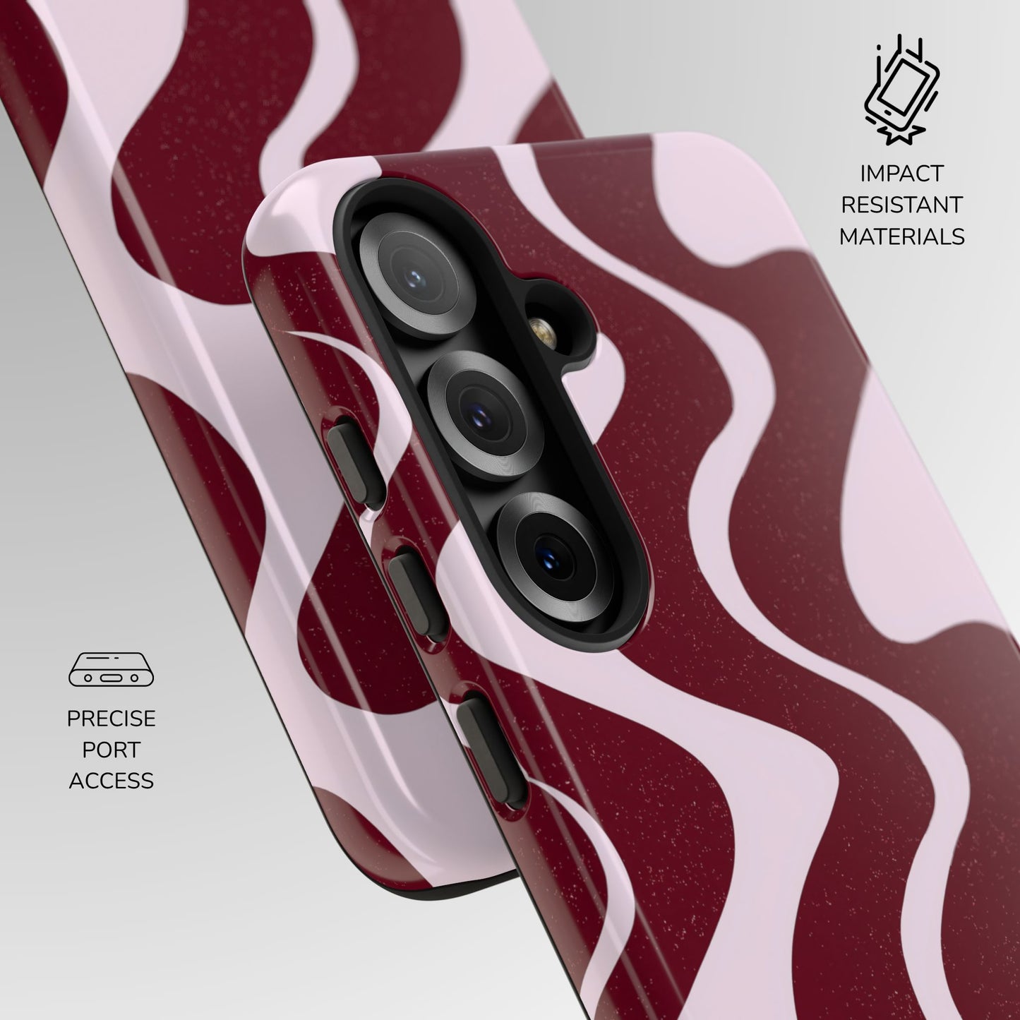 Cherry Velvet Wave Phone Case