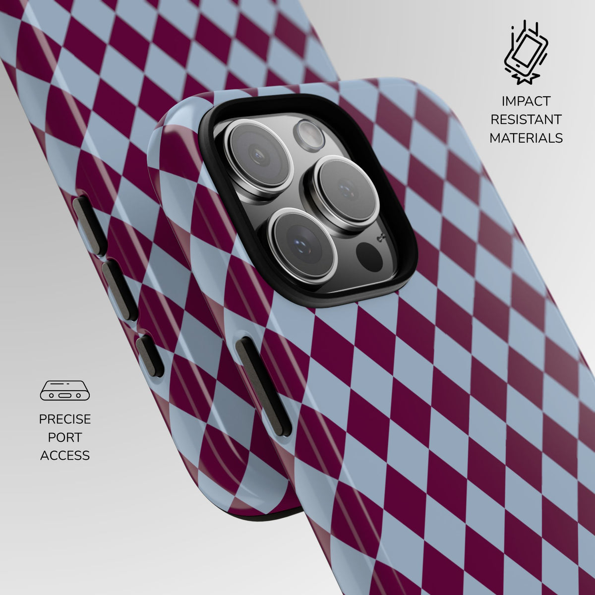 Bordeaux Breeze Harlequin Phone Case