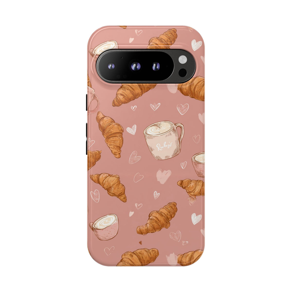 Croissant & Hearts Phone Case