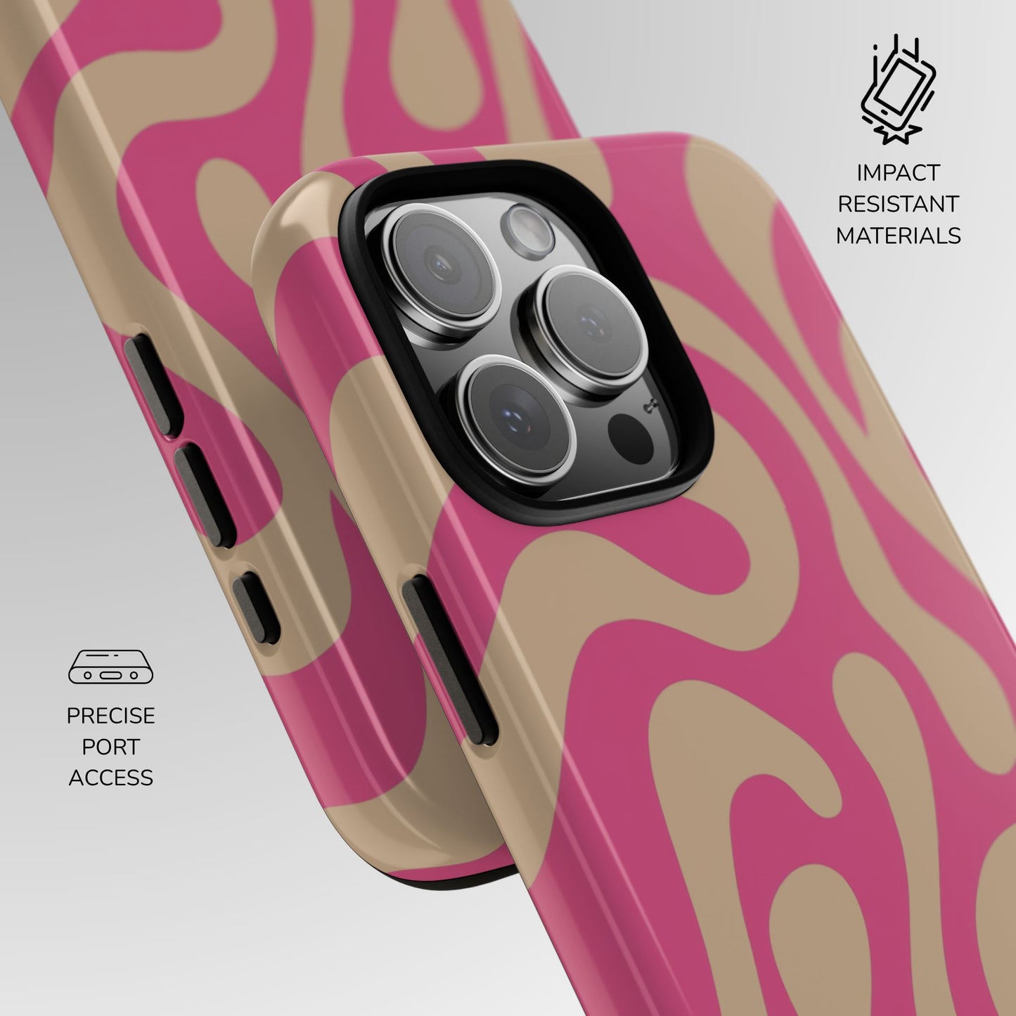 Latte Rose Swirl Phone Case