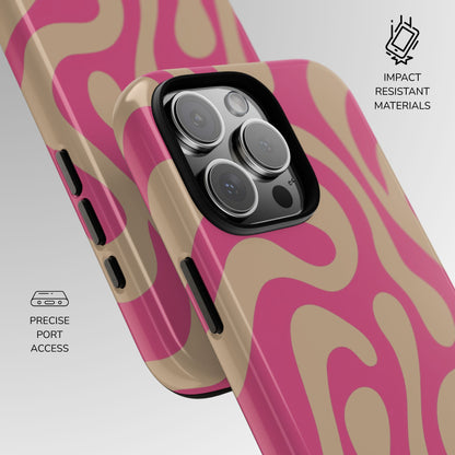Latte Rose Swirl Phone Case