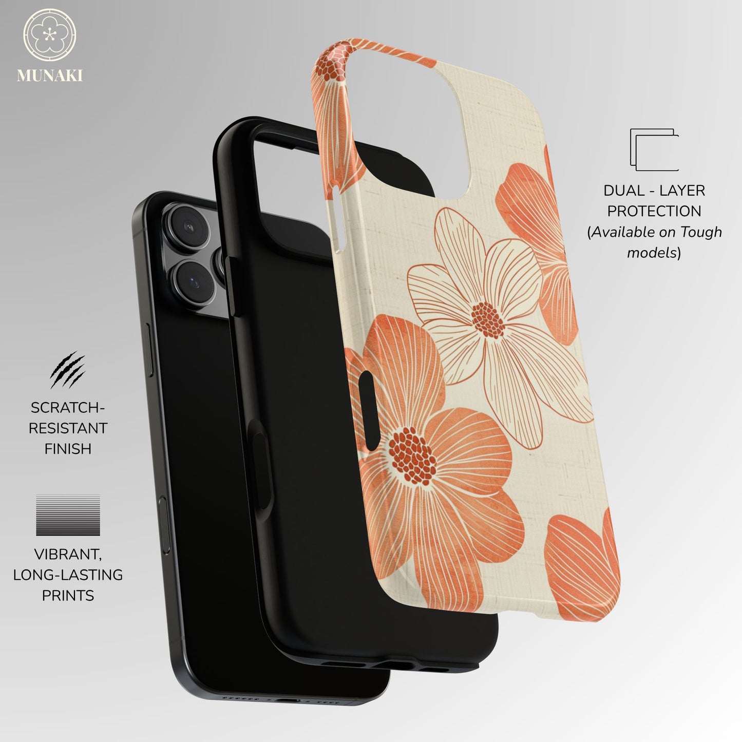 Coral Retro Crush Phone Case