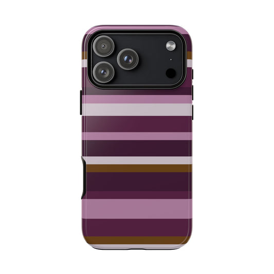 Aubergine Estate Striped Phone Case