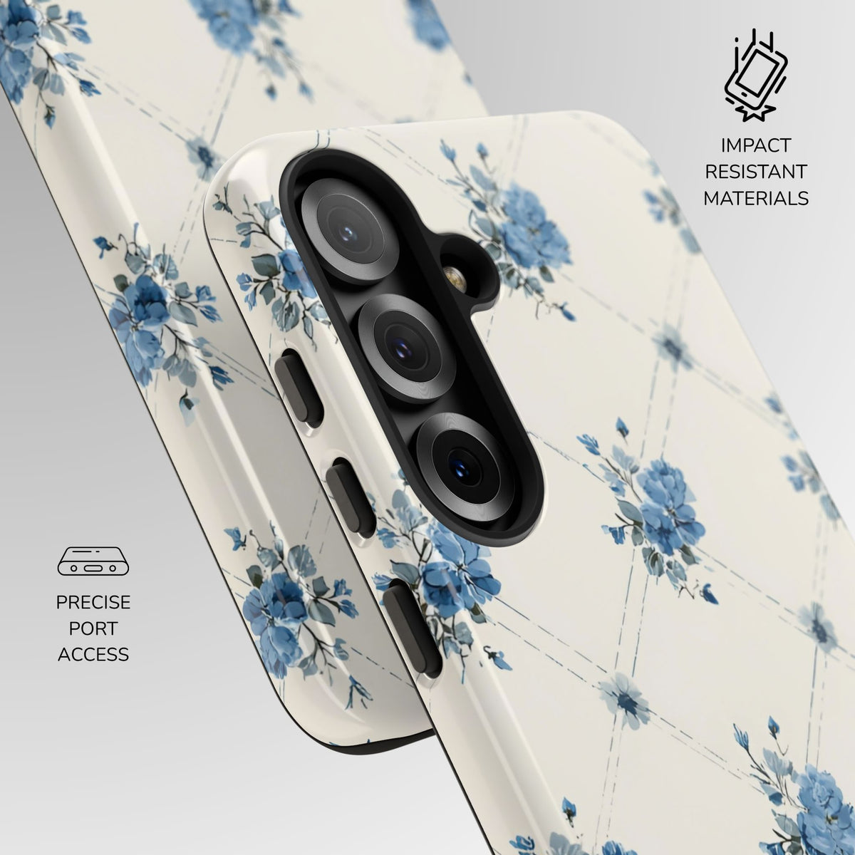 Vintage Quilt Blossom Phone Case
