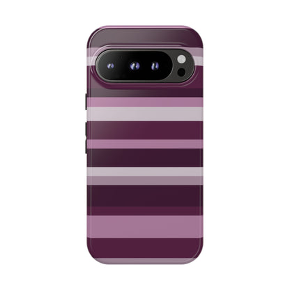 Aubergine Luxe Striped Phone Case