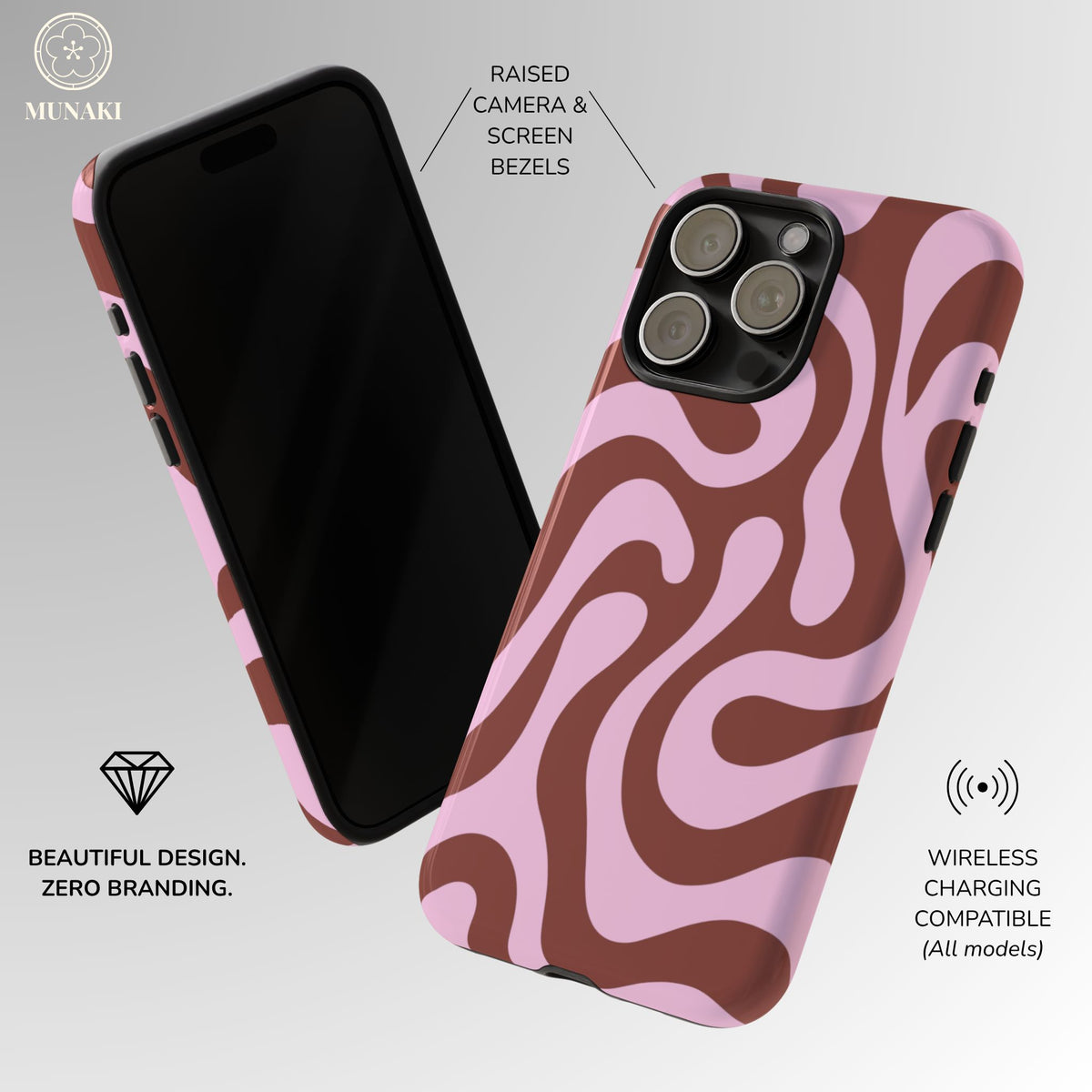 Cocoa Rose Swirl Phone Case