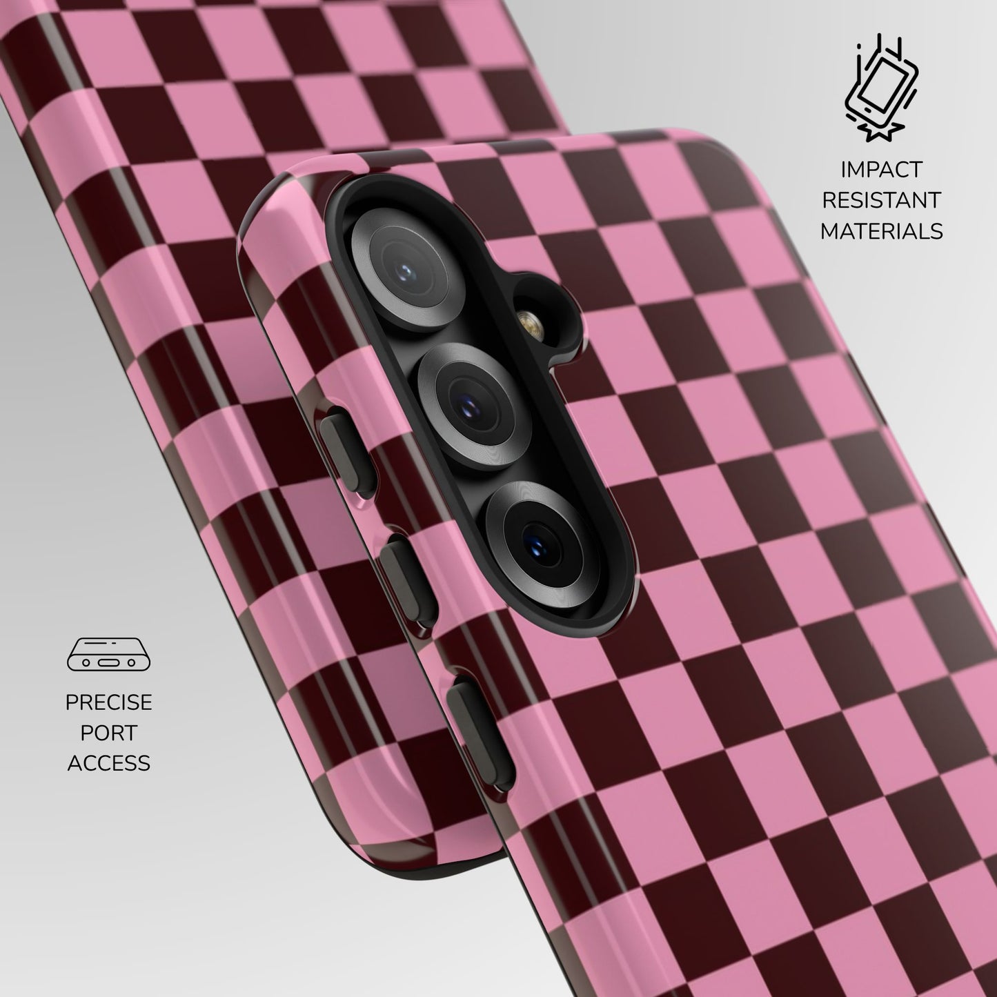 Cherry Checkmate Phone Case