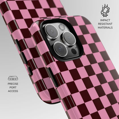 Cherry Checkmate Phone Case