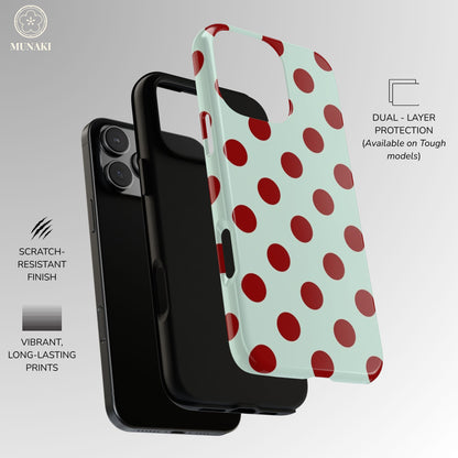 Mint Gelato Polka Dot Phone Case