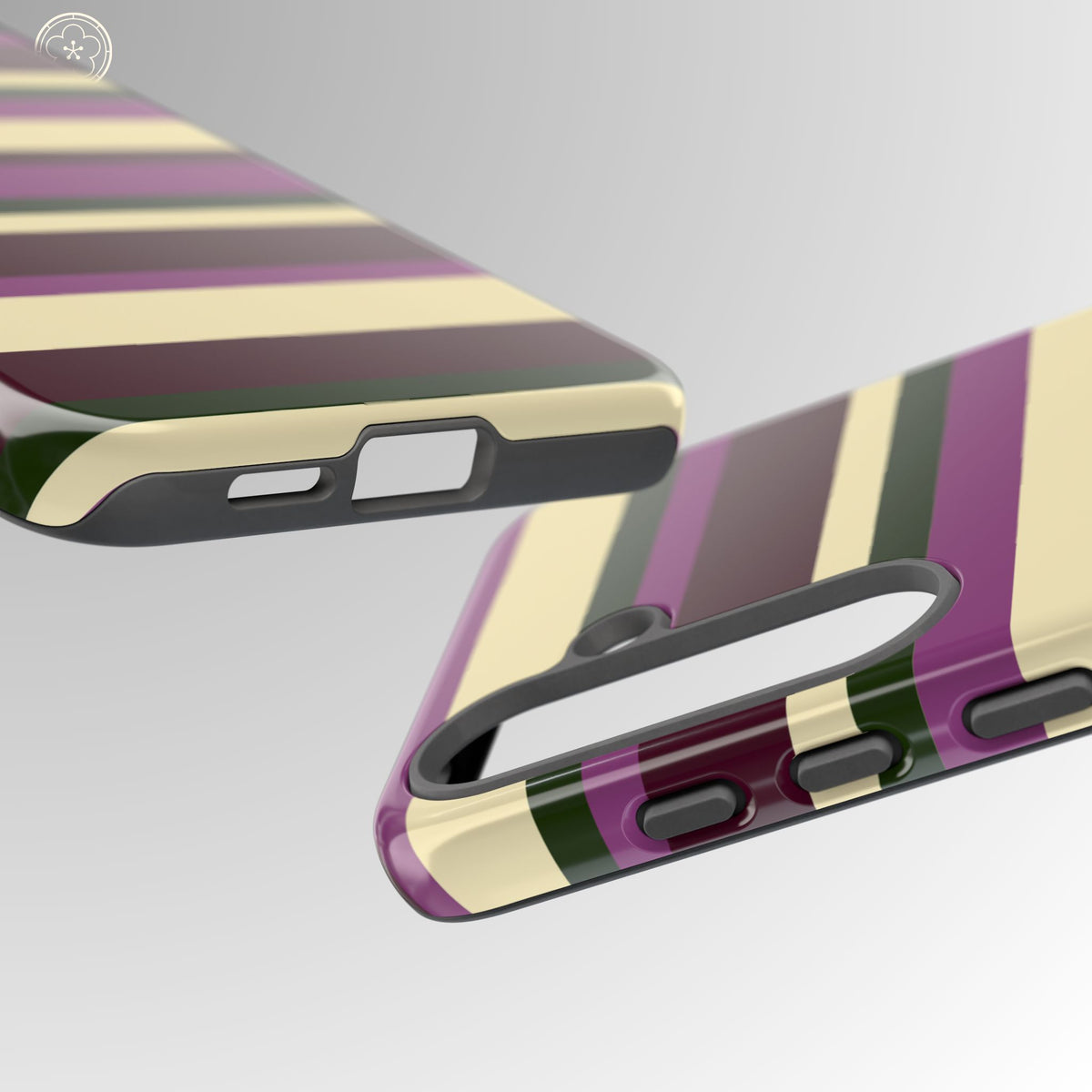 Aubergine Manor Striped Phone Case