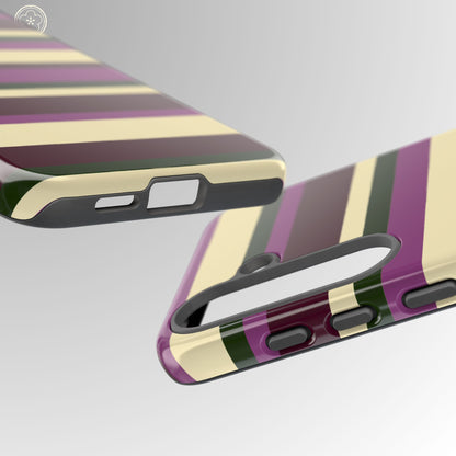 Aubergine Manor Striped Phone Case