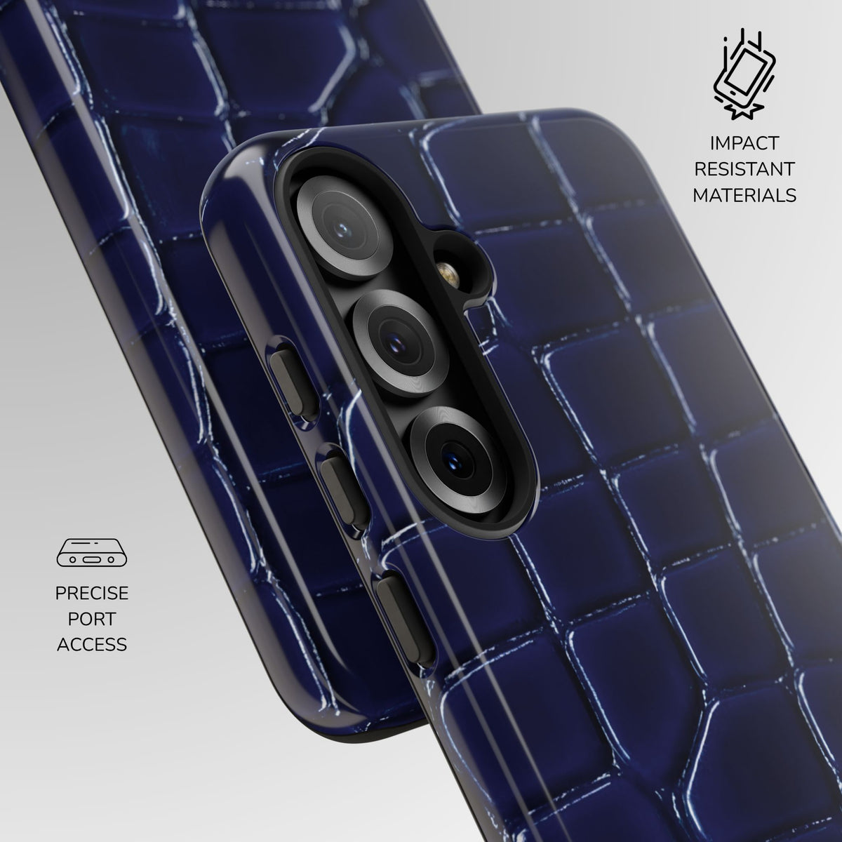 Midnight Croc Phone Case