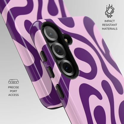 Orchid Glam Swirl Phone Case
