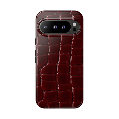Bordeaux Croc Phone Case