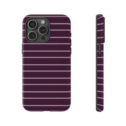 Aubergine Avenue Striped Phone Case