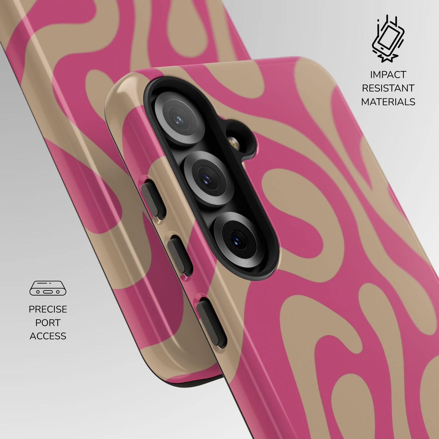Latte Rose Swirl Phone Case