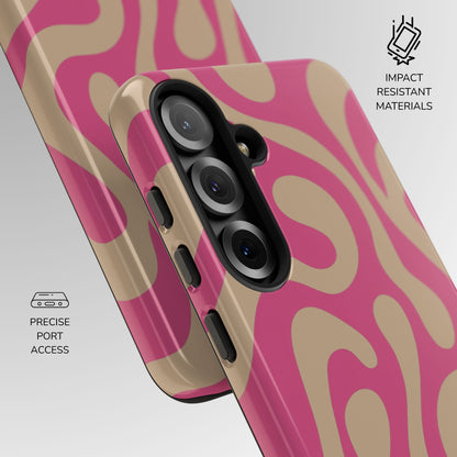 Latte Rose Swirl Phone Case