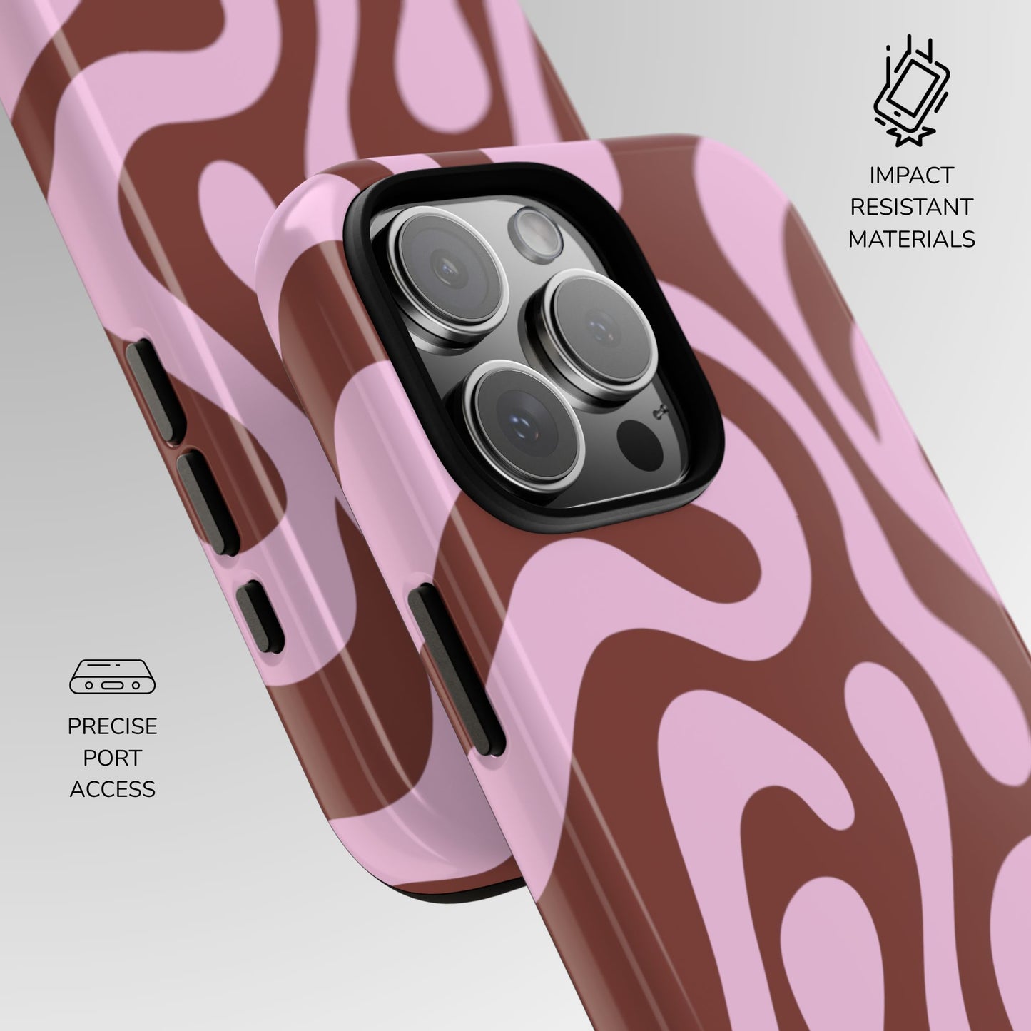 Cocoa Rose Swirl Phone Case