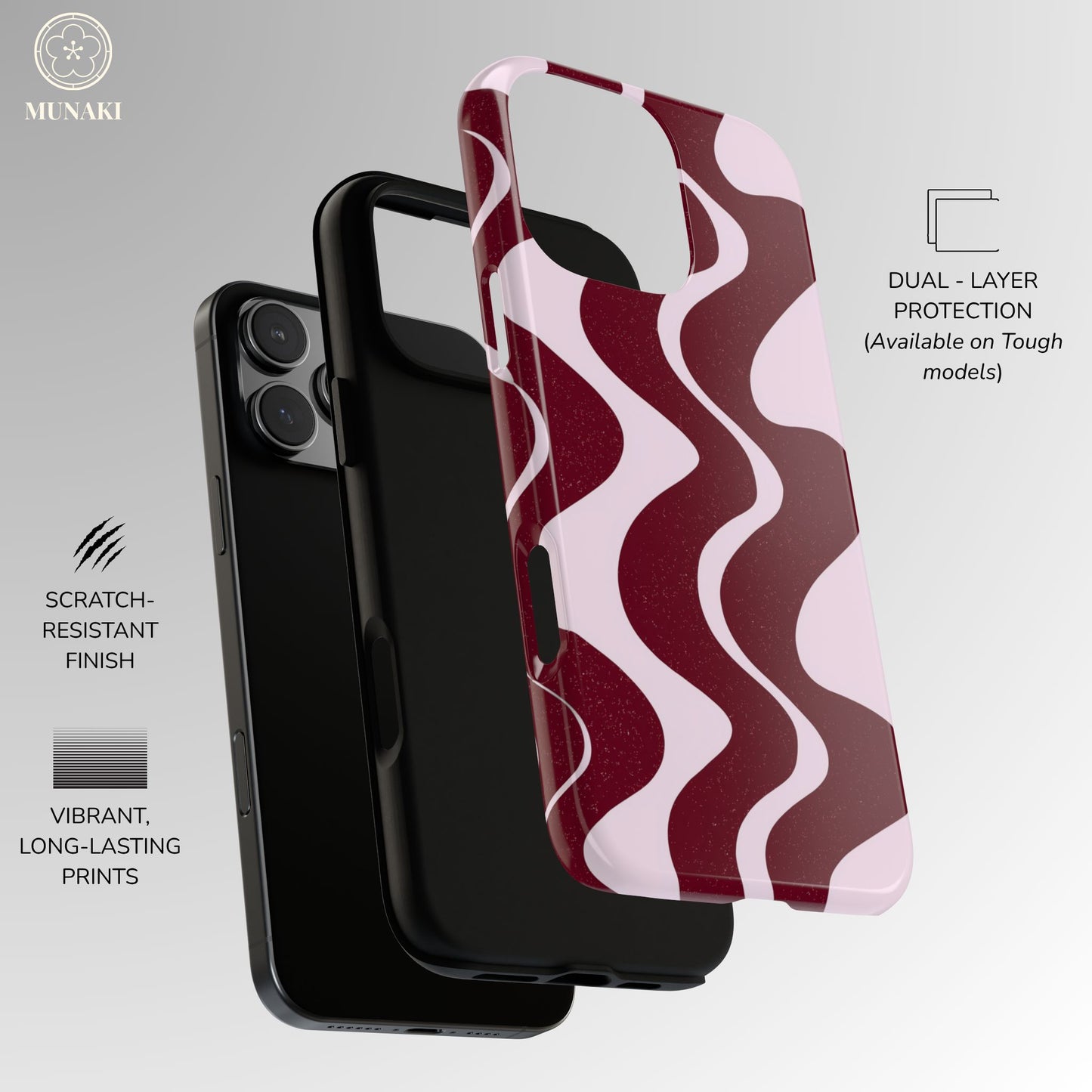 Cherry Velvet Wave Phone Case