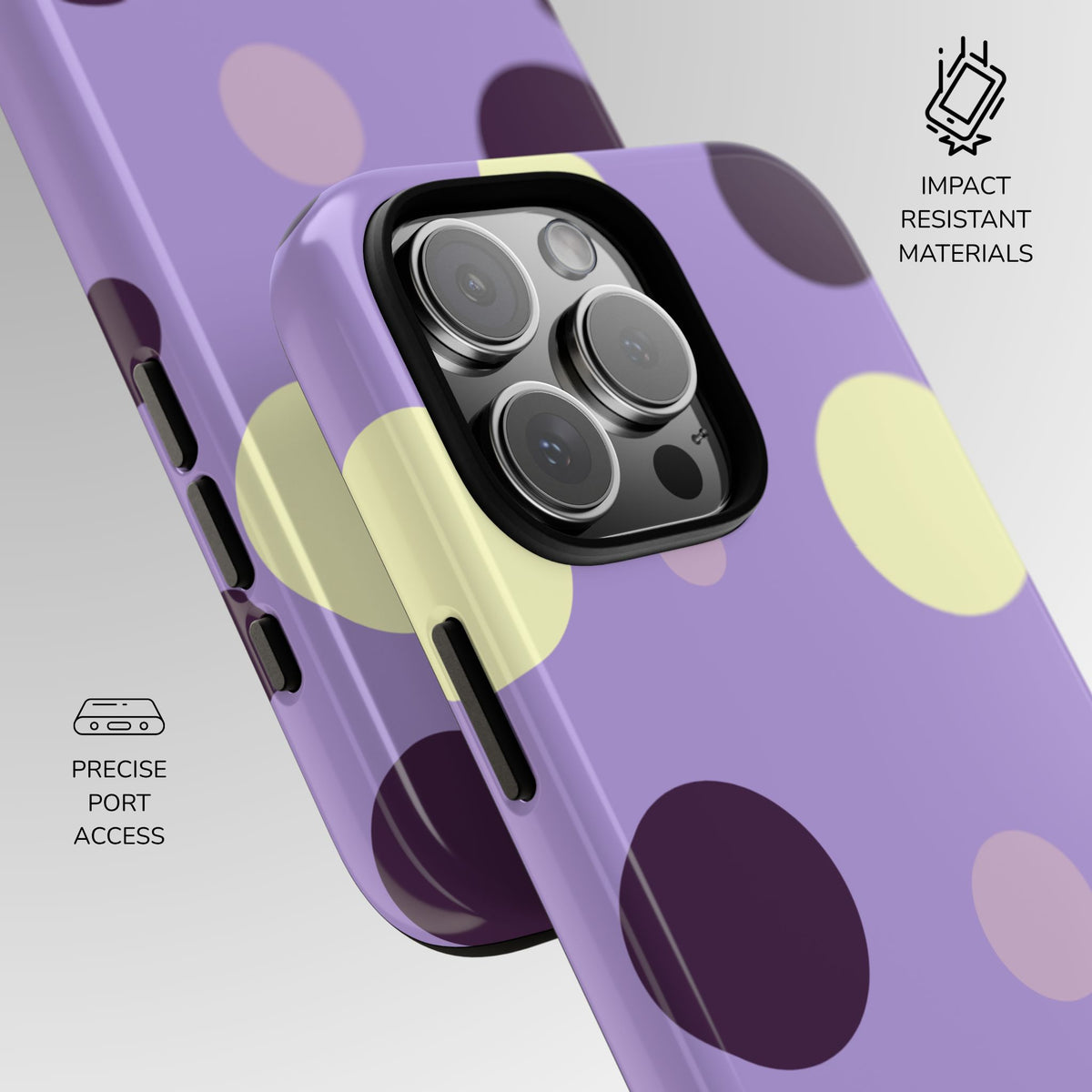 Aubergine Pop Polka Dot Phone Case