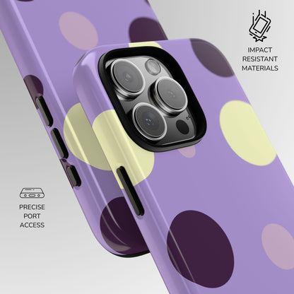 Aubergine Pop Polka Dot Phone Case
