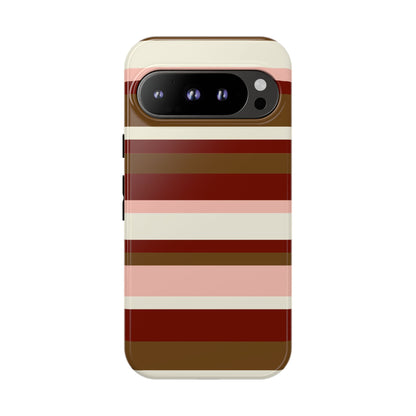 Bordeaux Velvet Striped Phone Case